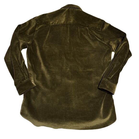 De Bonne Facture Corduroy Shacket – Made in France – 100% Cotton – Olive Green - Picture 3 of 7